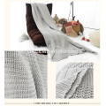 16JWB03 cashmere loose cable knit blanket